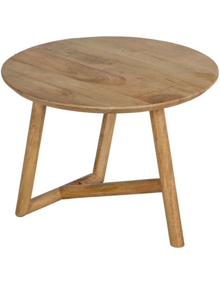Table basse moderne Ronde en Bois de manguier Naturel Altea - 3