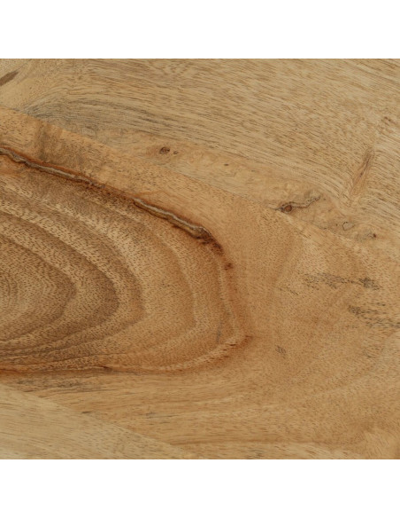 Table basse moderne Ronde en Bois de manguier Naturel Altea - 5