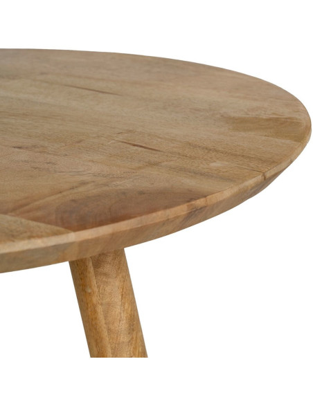 Table basse moderne Ronde en Bois de manguier Naturel Altea - 6
