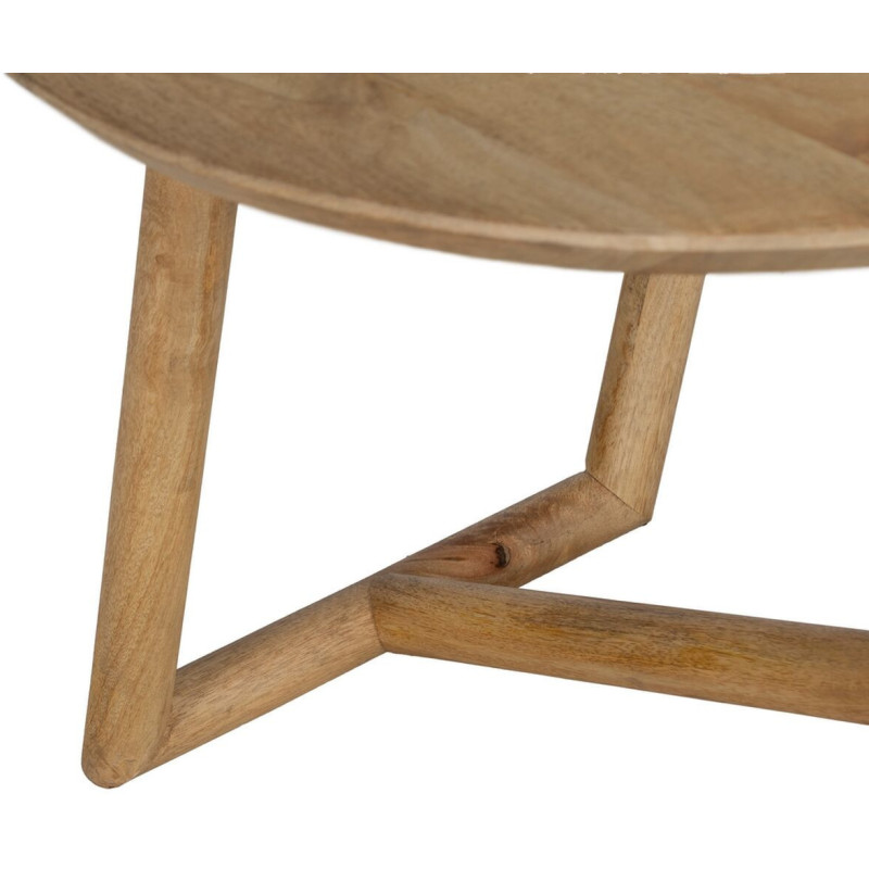 Table basse moderne Ronde en Bois de manguier Naturel Altea - 7