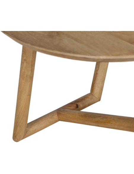 Table basse moderne Ronde en Bois de manguier Naturel Altea - 7