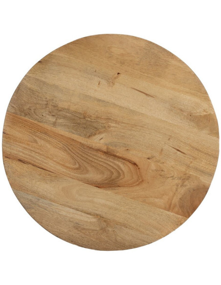 Table basse moderne Ronde en Bois de manguier Naturel Altea - 8
