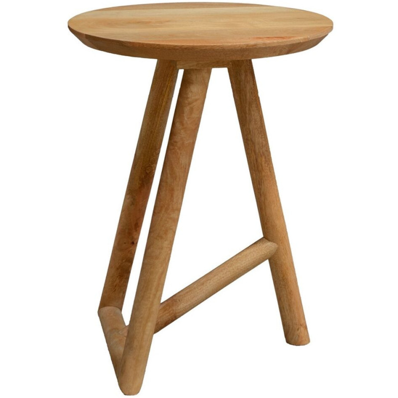 Table d'appoint moderne Ronde en Bois de manguier Naturel Altea - 1