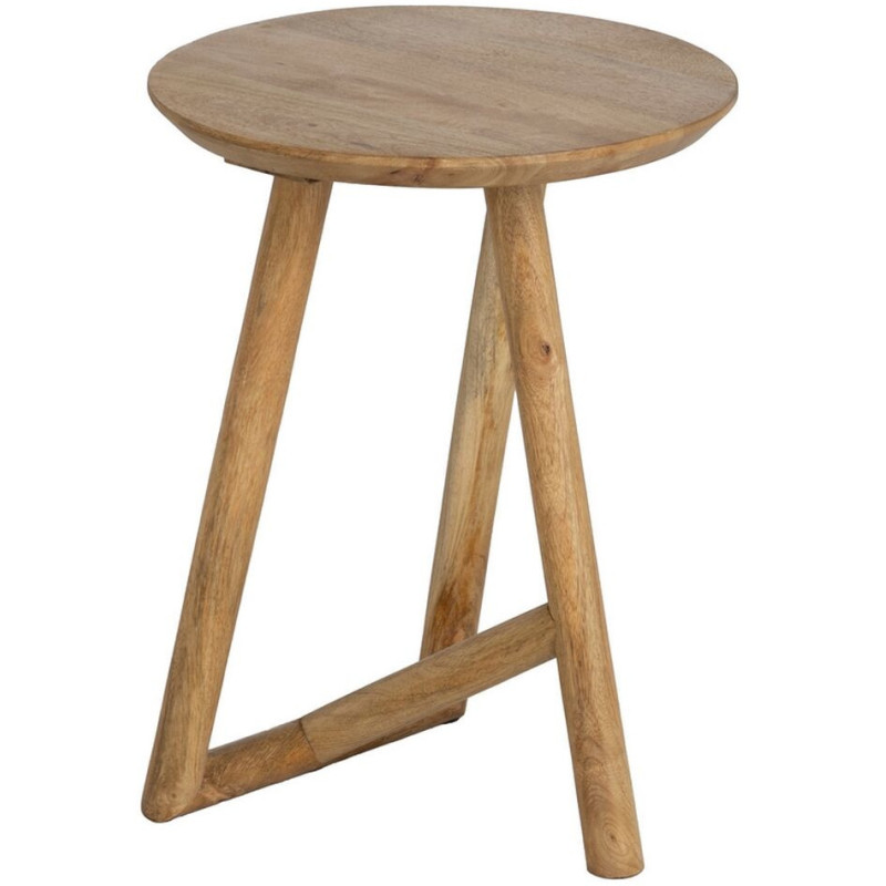 Table d'appoint moderne Ronde en Bois de manguier Naturel Altea - 3