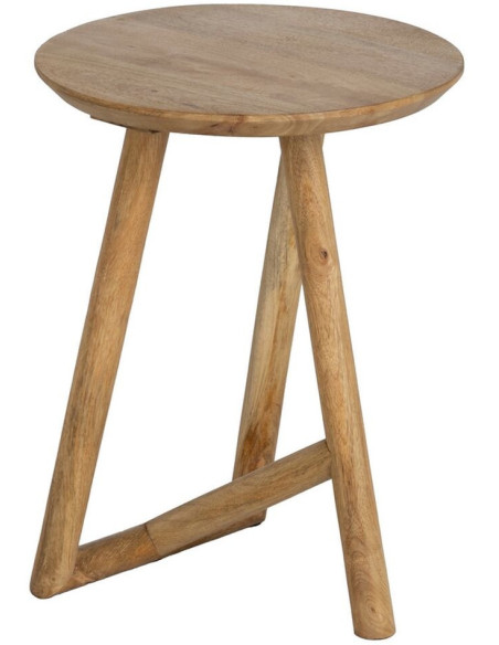 Table d'appoint moderne Ronde en Bois de manguier Naturel Altea - 3