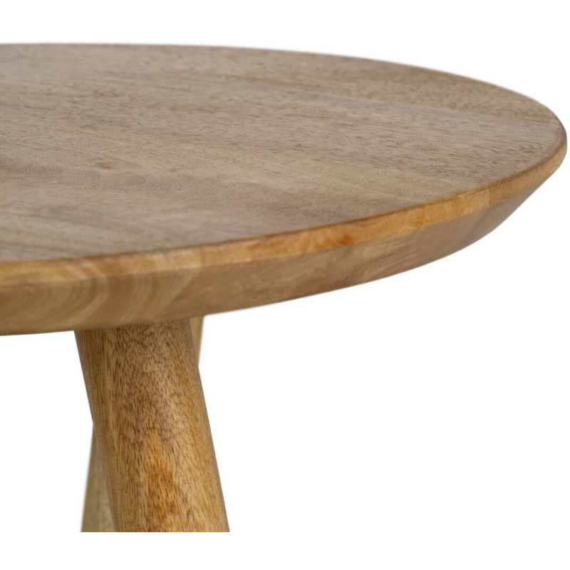 Table d'appoint moderne Ronde en Bois de manguier Naturel Altea - 6