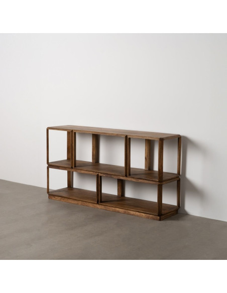 Grande Étagère basse moderne 3 niveaux en Bois de manguier Marron Kuraya - 2