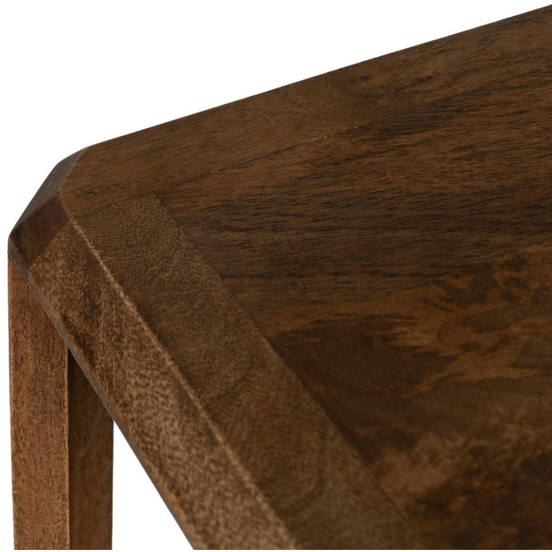 Grande Étagère basse moderne 3 niveaux en Bois de manguier Marron Kuraya - 3