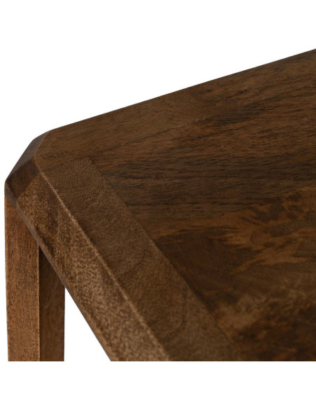 Grande Étagère basse moderne 3 niveaux en Bois de manguier Marron Kuraya - 3