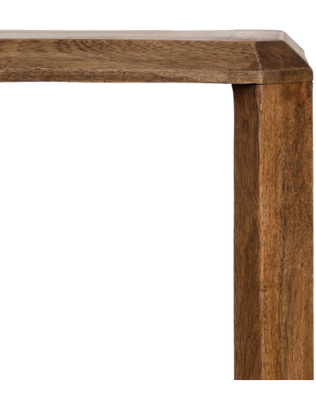 Grande Étagère basse moderne 3 niveaux en Bois de manguier Marron Kuraya - 6