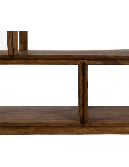Grande Étagère basse moderne 3 niveaux en Bois de manguier Marron Kuraya - 7