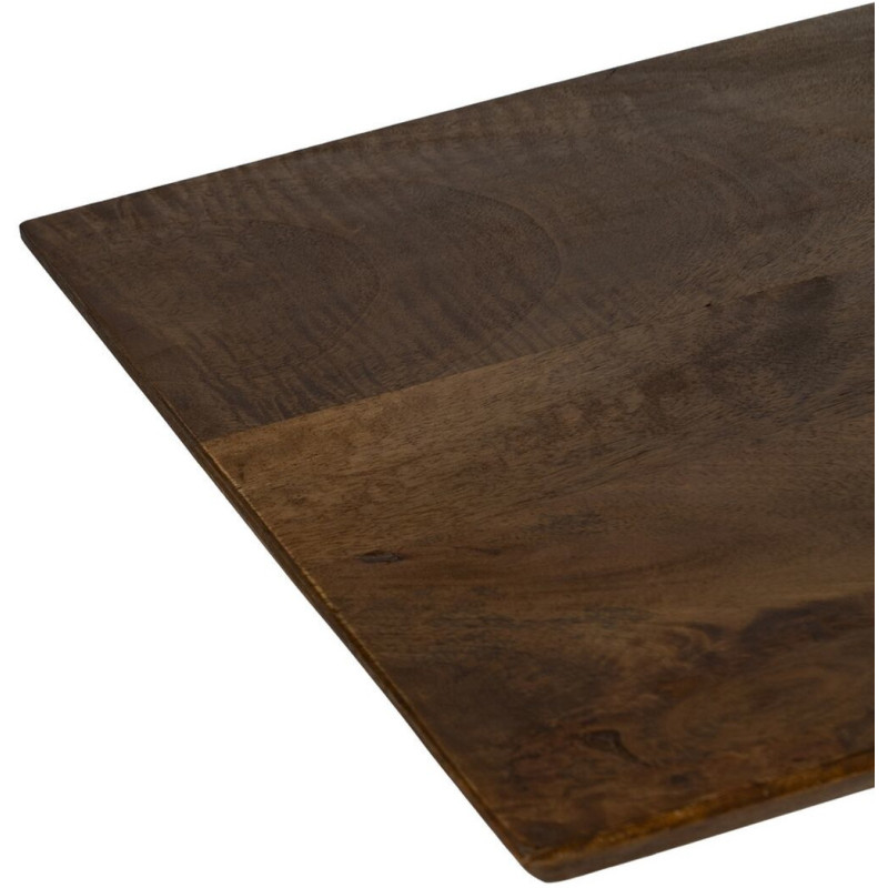 Console moderne Rectangulaire en Bois de manguier Miel Métal Noir Lorca - 3