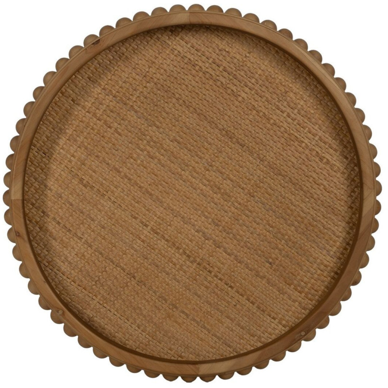 Table d'appoint originale Boules Ronde 52 cm en Bois de sapin Naturel Métal Noir Sabinan - 7