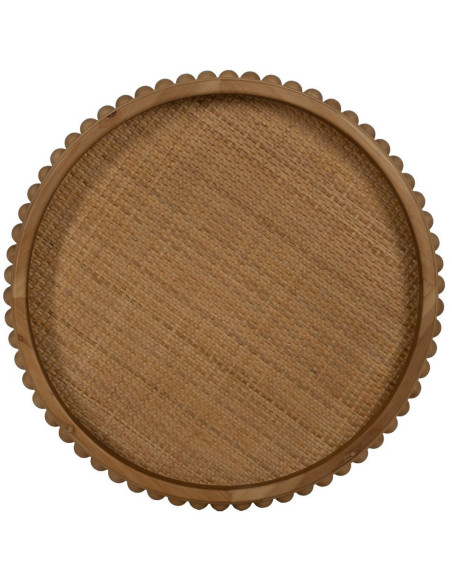 Table d'appoint originale Boules Ronde 52 cm en Bois de sapin Naturel Métal Noir Sabinan - 7