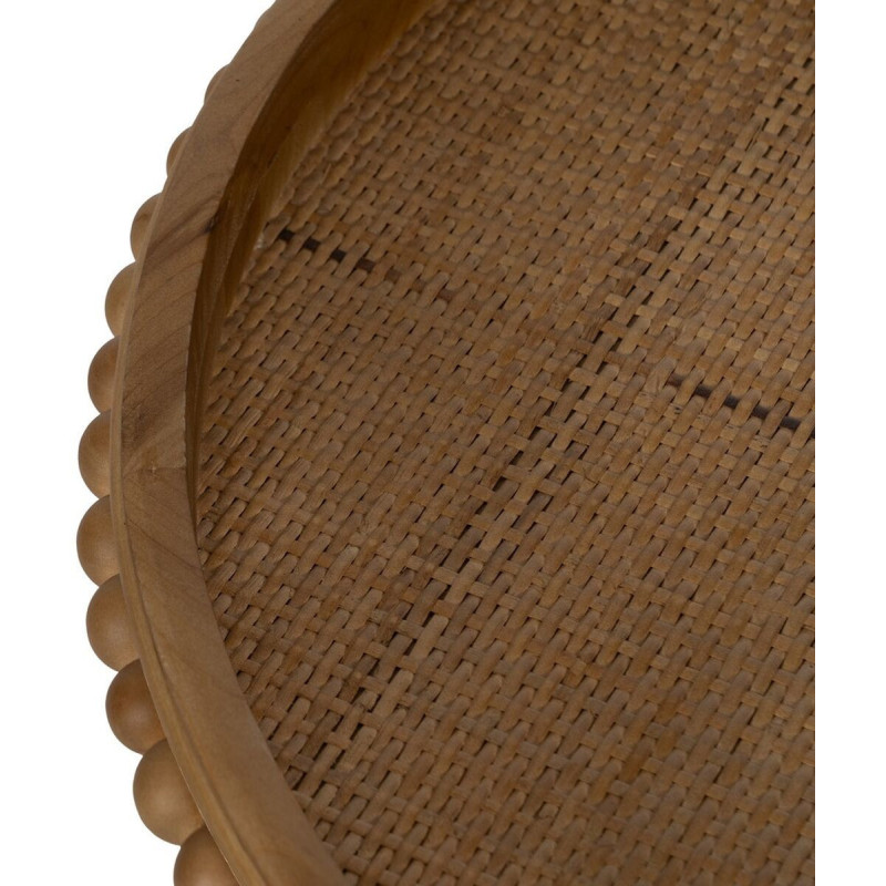 Table d'appoint originale Boules Ronde 62 cm en Bois de sapin Naturel Métal Noir Sabinan - 4