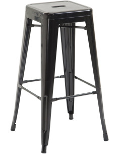 Tabouret de bar Sasha en Métal Noir - 1