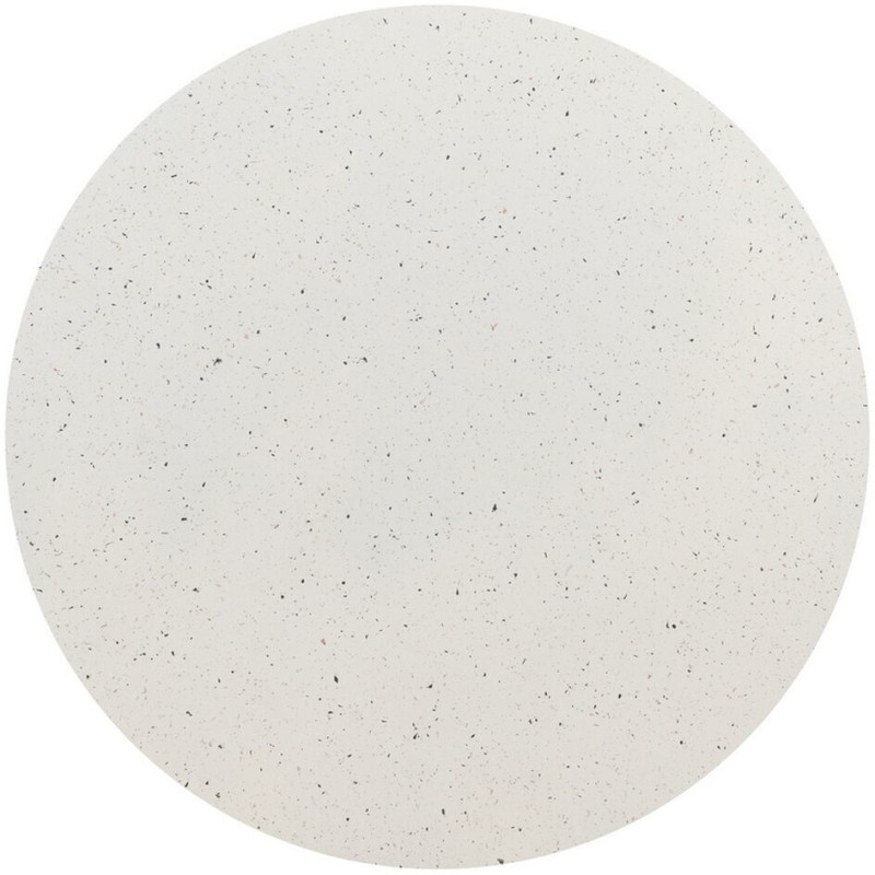 Table basse moderne Ronde en Fibre de magnésium Blanc Effet terrazzo Carino - 6