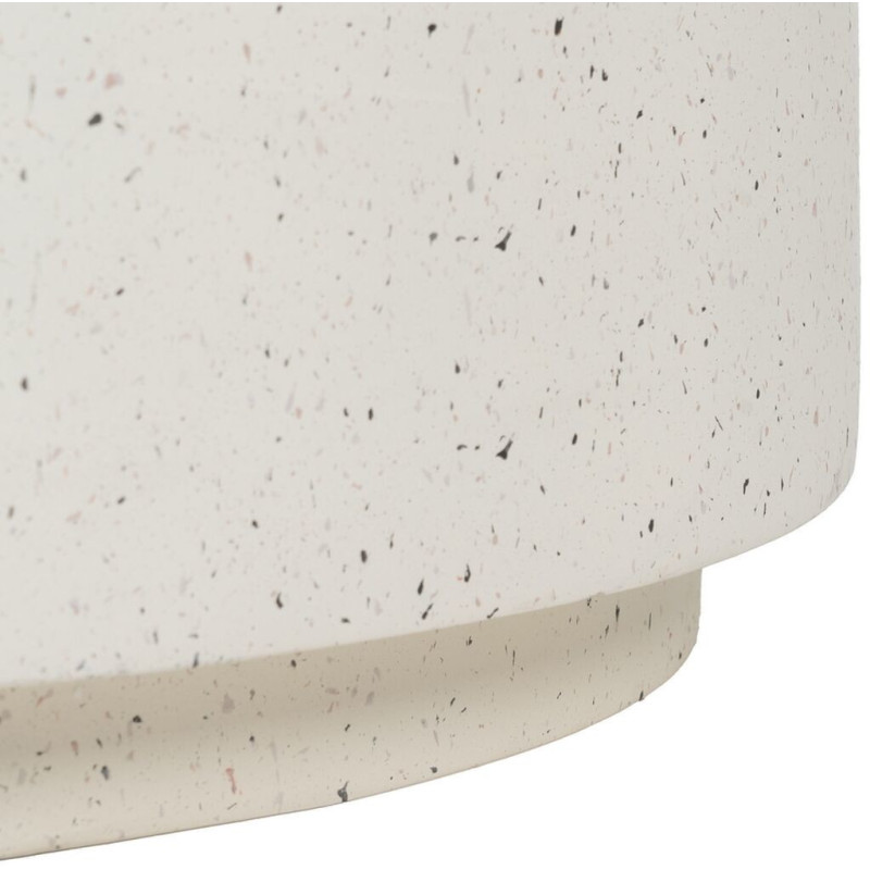 Table basse moderne Ronde en Fibre de magnésium Blanc Effet terrazzo Carino - 7