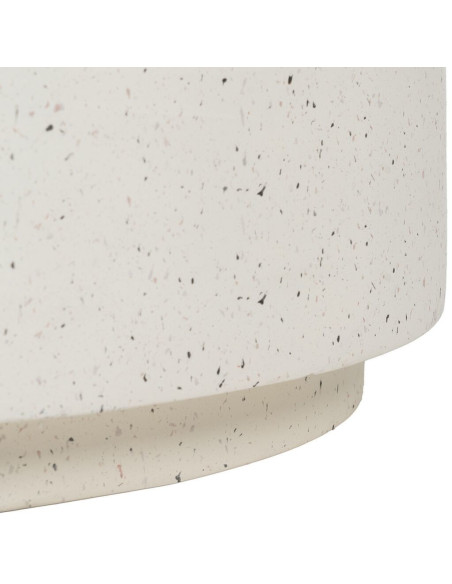 Table basse moderne Ronde en Fibre de magnésium Blanc Effet terrazzo Carino - 7
