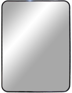 Miroir mural moderne Rectangulaire 50x70 Métal Noir Madrid - 1