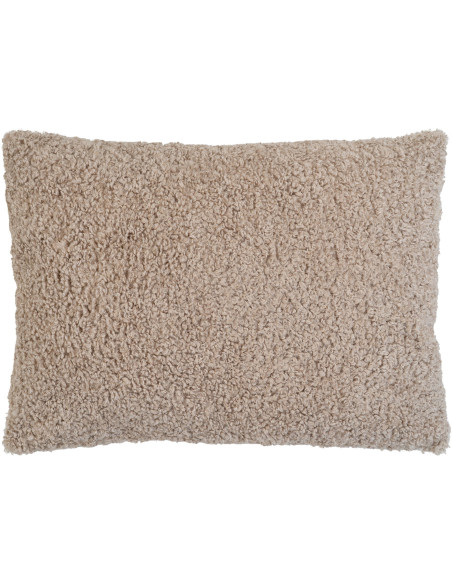 Grand Coussin bouclette Rectangulaire 60x45 Tissu Gris clair Bouclé Tavira - 1