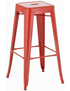 Tabouret de bar Sasha en Métal Rouge - 1