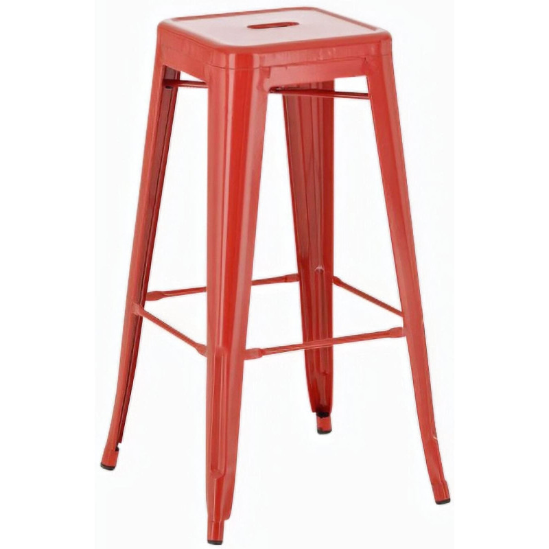 Tabouret de bar Sasha en Métal Rouge - 1