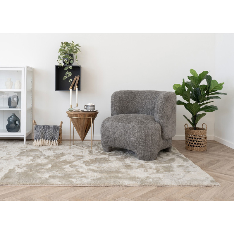 Plaid bohème chic 130x180 Coton Polyester Bleu Beige Avec pompons Motif losanges Izmir - 3