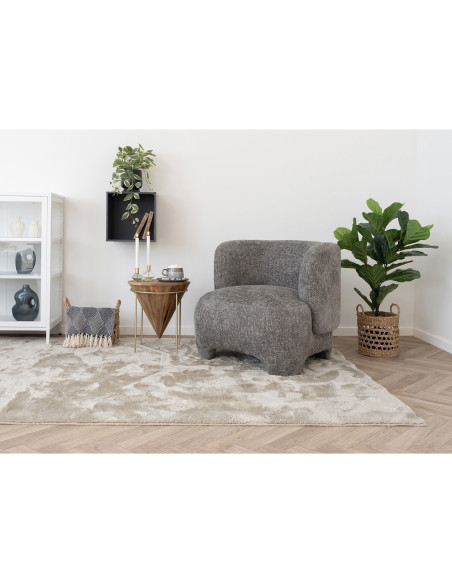 Plaid bohème chic 130x180 Coton Polyester Bleu Beige Avec pompons Motif losanges Izmir - 3