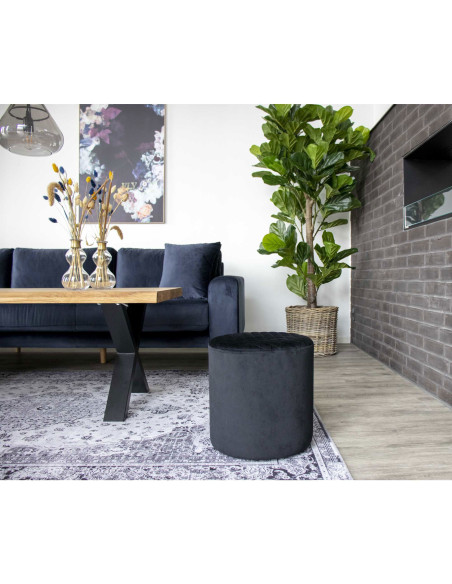 Grand Arbre artificiel réaliste Feuilles de violon Hauteur 190 cm Plastique Vert Noir - 6