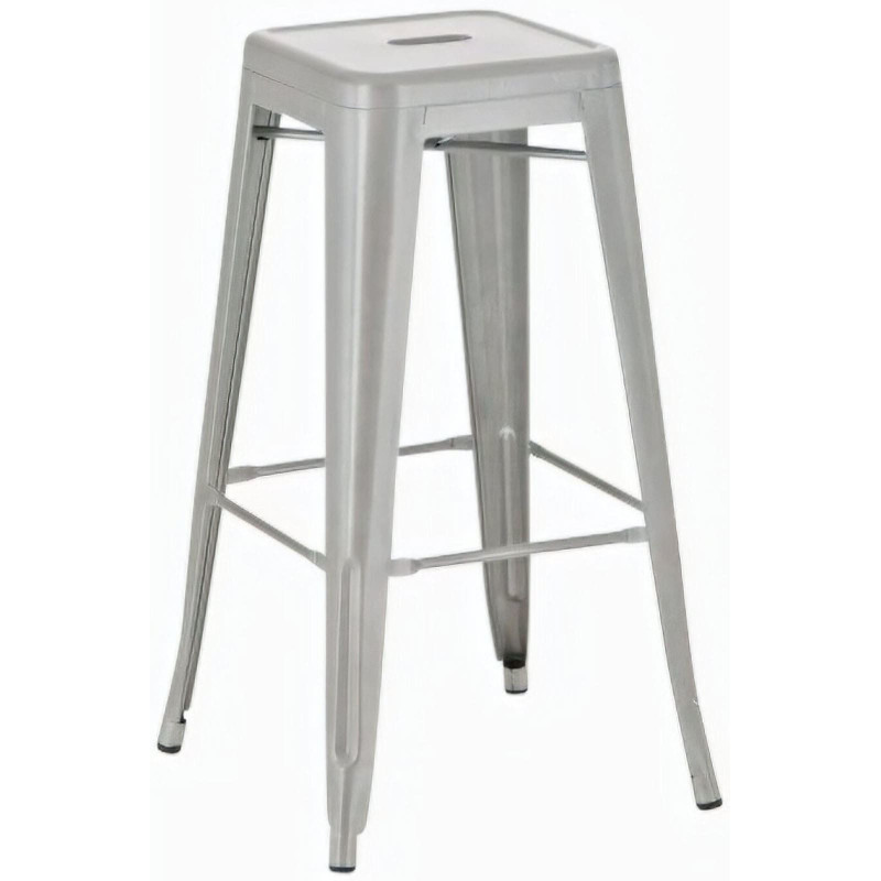 Tabouret de bar Sasha en Métal Argenté - 1