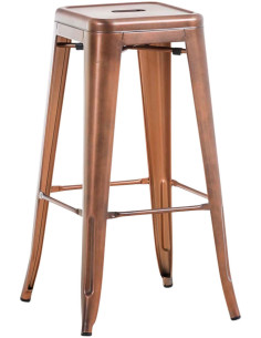 Tabouret de bar Sasha en Métal Cuivré - 1