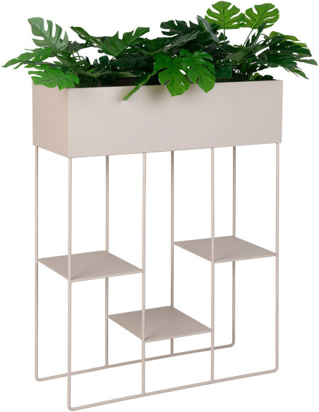 Jardinière d'intérieur moderne 3 étagères Métal Sable Rabo - 5