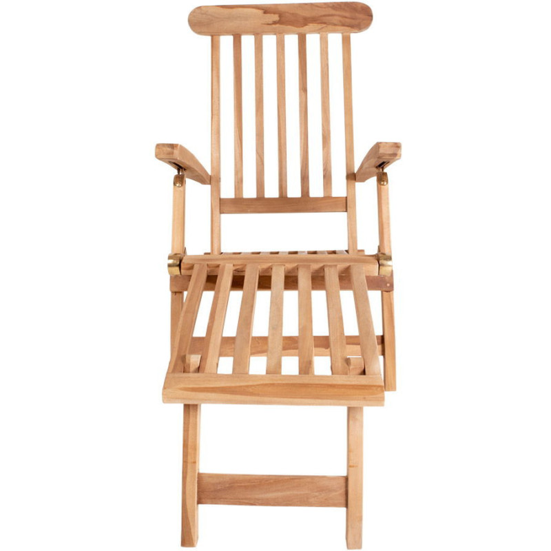 Chaise longue Dossier réglable 4 positions Bois de teck Naturel Arrecife - 3