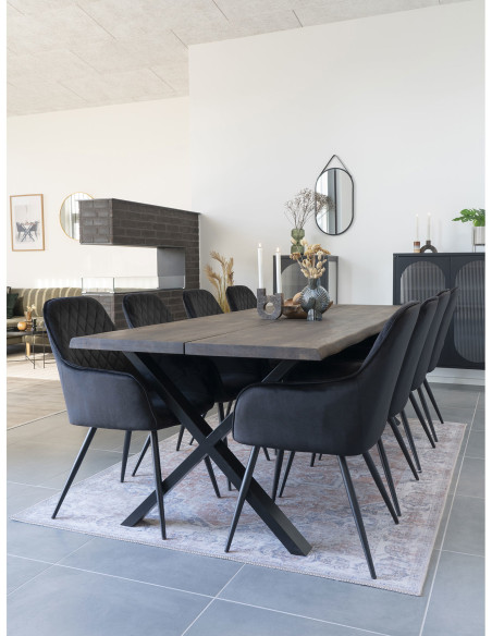 Miroir mural moderne à suspendre Ovale 35x60 Métal Polyuréthane Noir Trapani - 3