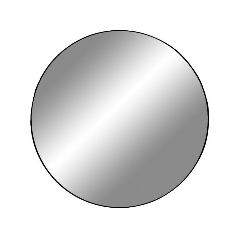 Miroir mural moderne Rond 40x40 Métal Noir Jersey - 1