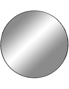 Miroir mural moderne Rond 60x60 Métal Noir Jersey - 1