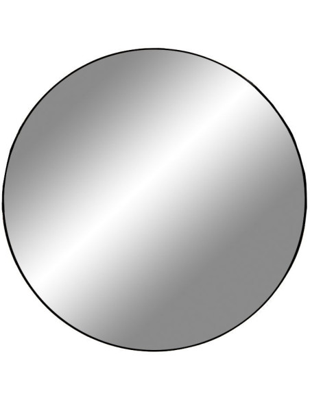 Miroir mural moderne Rond 60x60 Métal Noir Jersey - 1