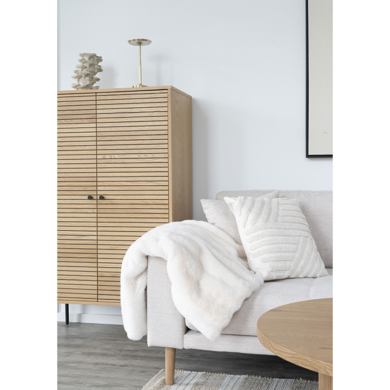 Coussin tufté moderne chic Carré 45x45 Polyester Coton Blanc Albany - 2