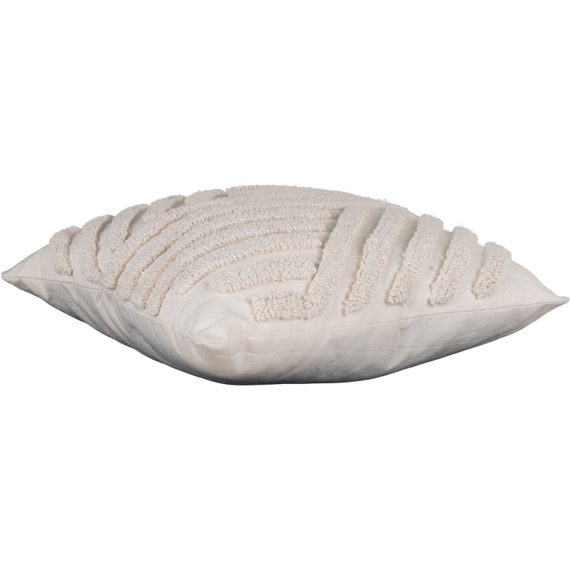 Coussin tufté moderne chic Carré 45x45 Polyester Coton Blanc Albany - 3