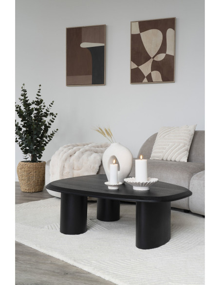 Coussin tufté moderne chic Carré 45x45 Polyester Coton Blanc Albany - 5