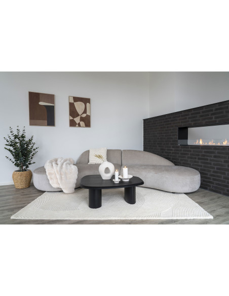 Coussin tufté moderne chic Carré 45x45 Polyester Coton Blanc Albany - 6