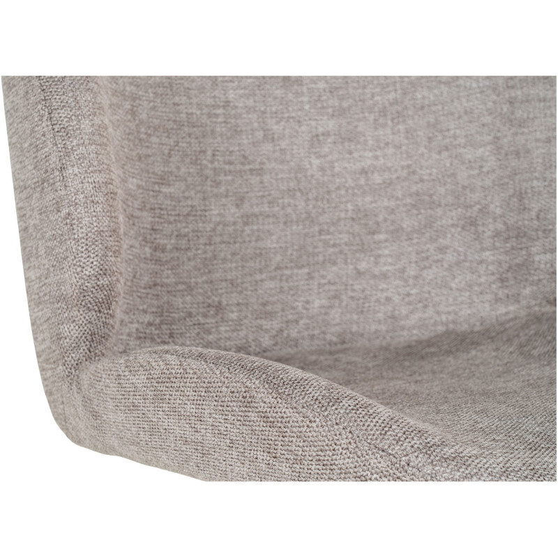 Chaise moderne pivotante Tissu Gris pierre Métal Noir Monte Carlo (Lot de 2) - 5