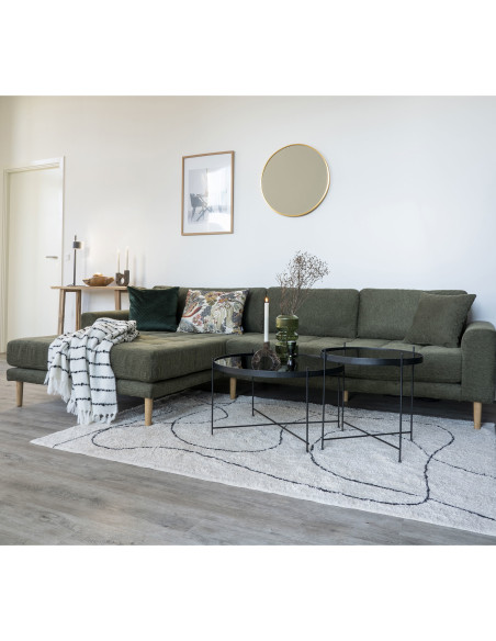 Table basse moderne Ronde Métal Noir Verre Venezia - 10