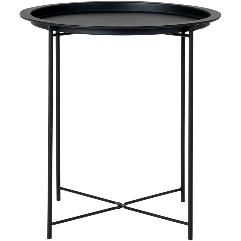 Table d'appoint moderne Ronde Métal Noir Bastia - 1