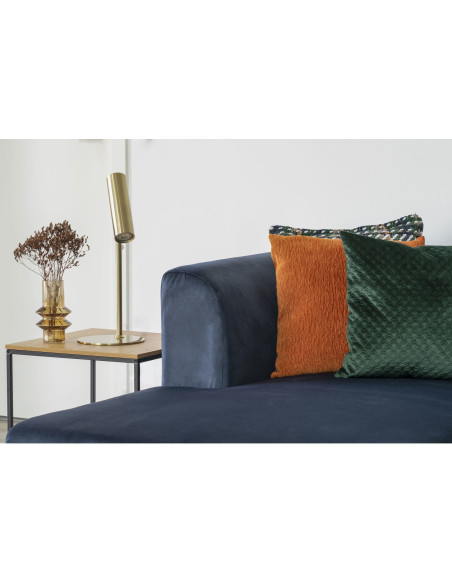 Table d'appoint moderne Carrée Métal Noir Panneau de particules Feuille de mélamine Naturel Effet chêne Vita - 6