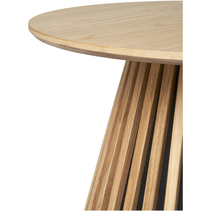 Table basse moderne Ronde Bois MDF Naturel Effet chêne Osaka - 3