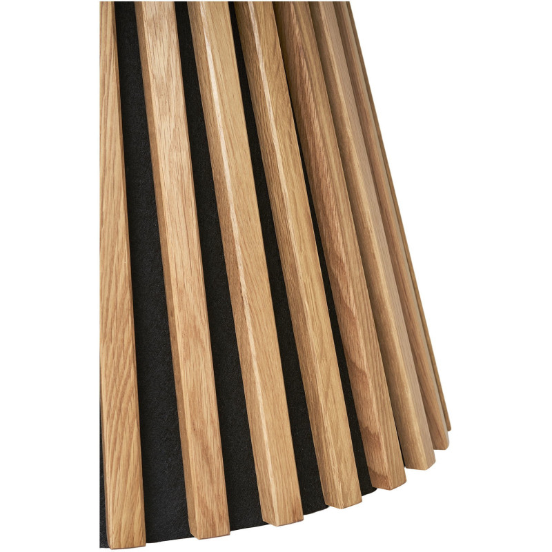 Table basse moderne Ronde Bois MDF Naturel Effet chêne Osaka - 4