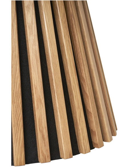 Table basse moderne Ronde Bois MDF Naturel Effet chêne Osaka - 4