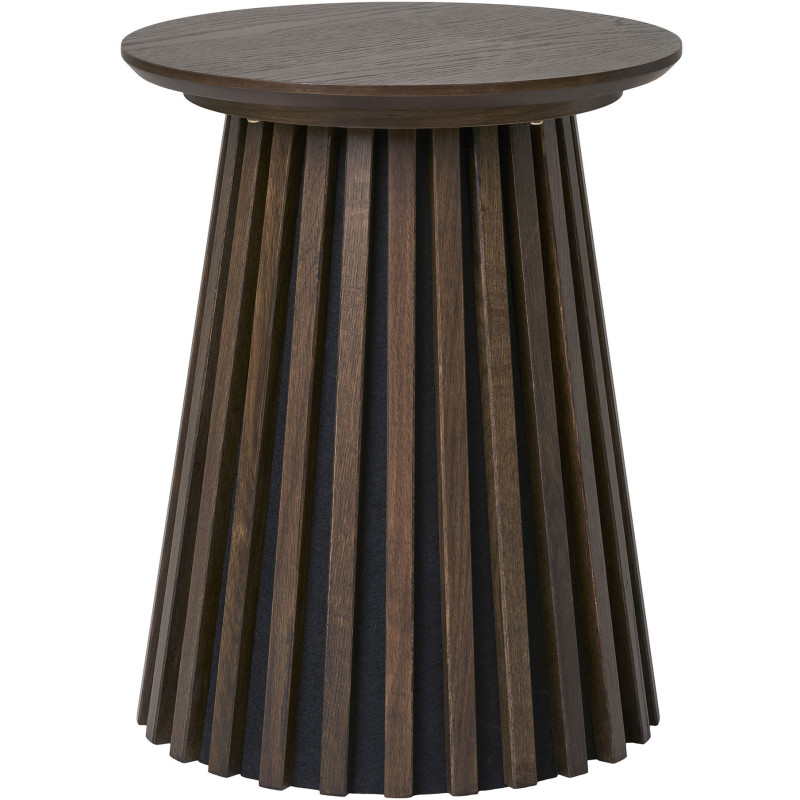 Table d'appoint moderne Ronde Bois MDF Marron Effet chêne Osaka - 1